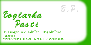 boglarka pasti business card